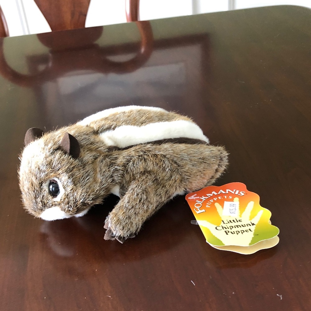 Folkmanis Chipmunk Puppet - Brown and White